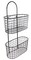 Contemporary Home Living 27.5" Black Handmade Wall Hanging Vertical Basket